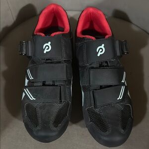 Peloton Black and Red Athletic Shoes